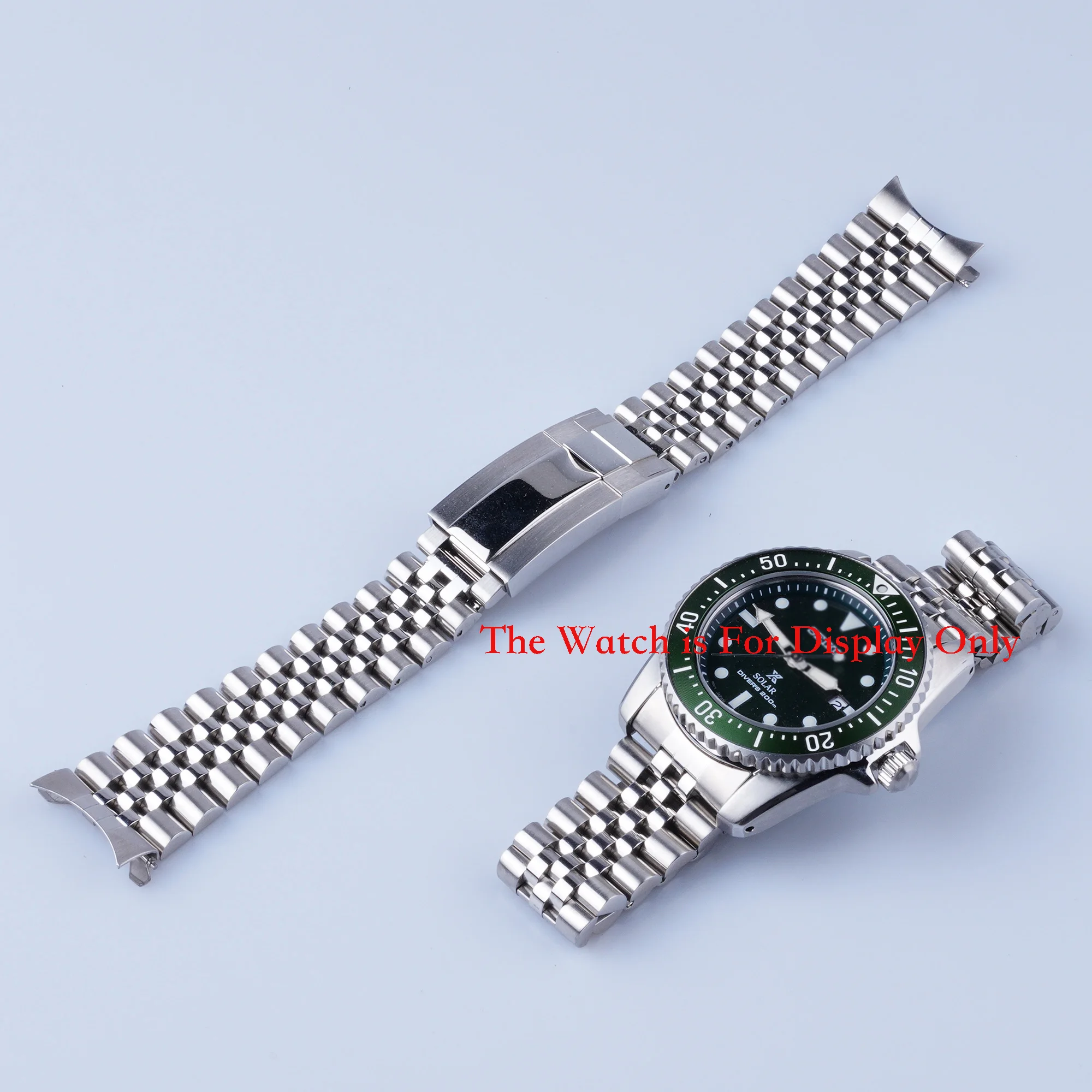 Seiko Watch Prospex - Rolamy 20mm Silber Hohlgebogenes Ende Massives