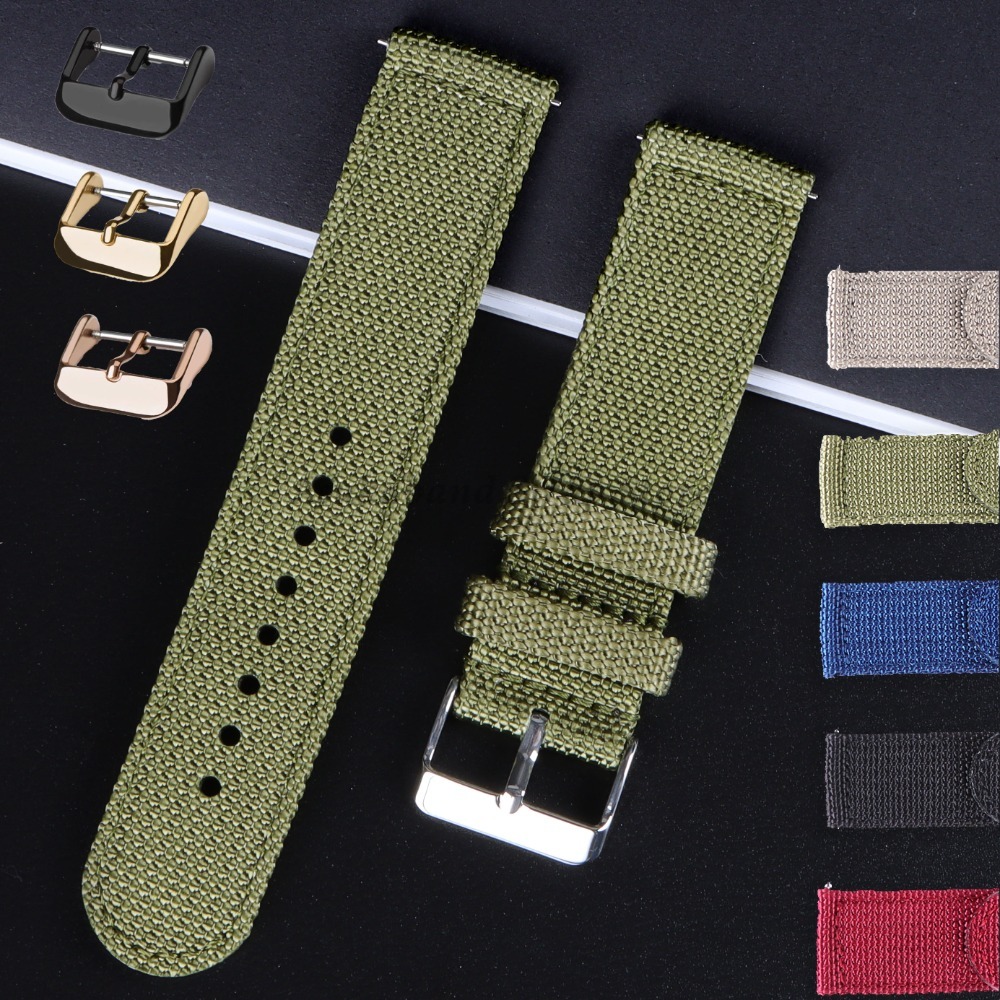 Nato Strap Nylon - 18 20 22 24 mm Nylon-Canvas-Armband,