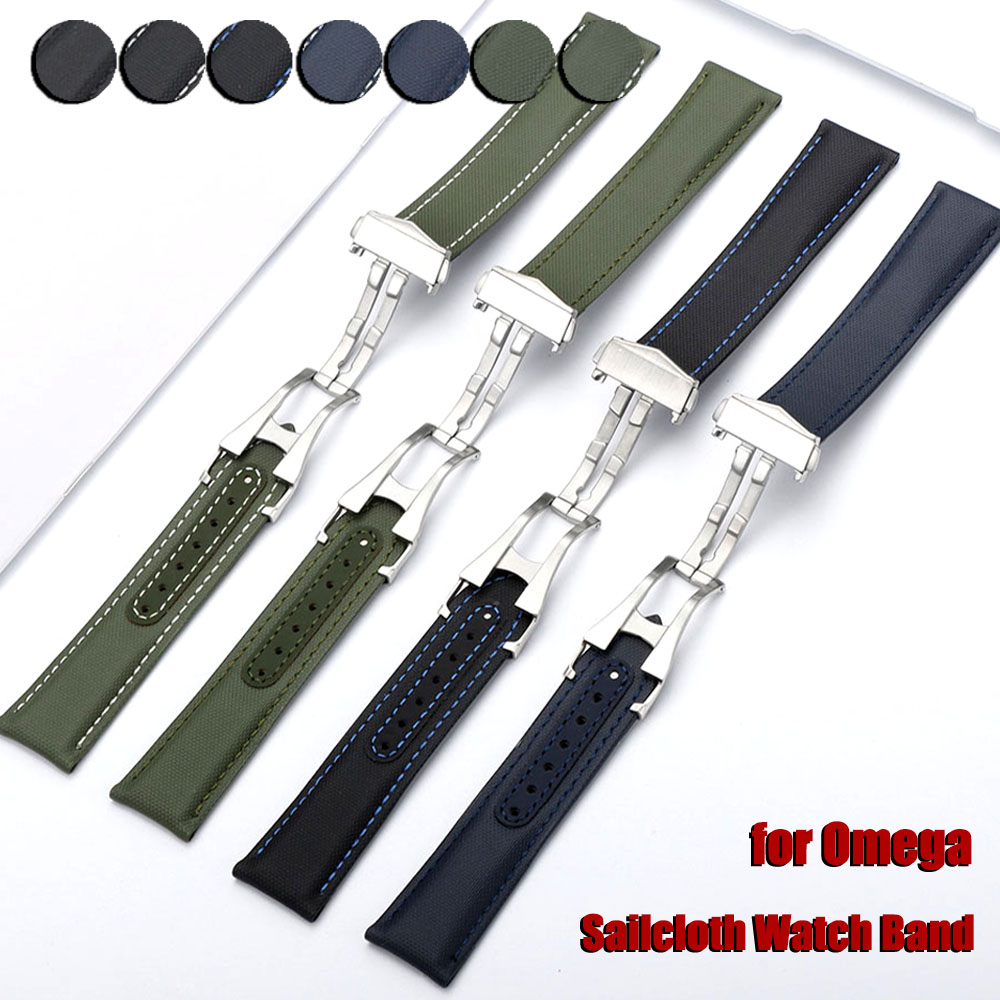Omega Watch Speedmaster - Nylon-Segeltuch-Uhrenarmband 20mm 21mm 22mm für Omega