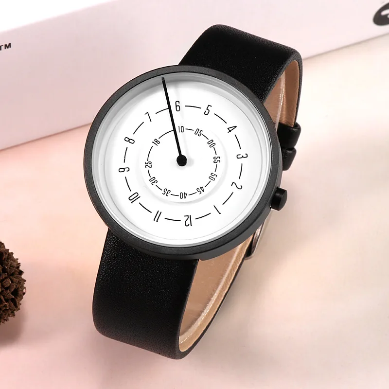 Leather Watch Band Men - 2020 kreative Uhren Mode Einfache Männer