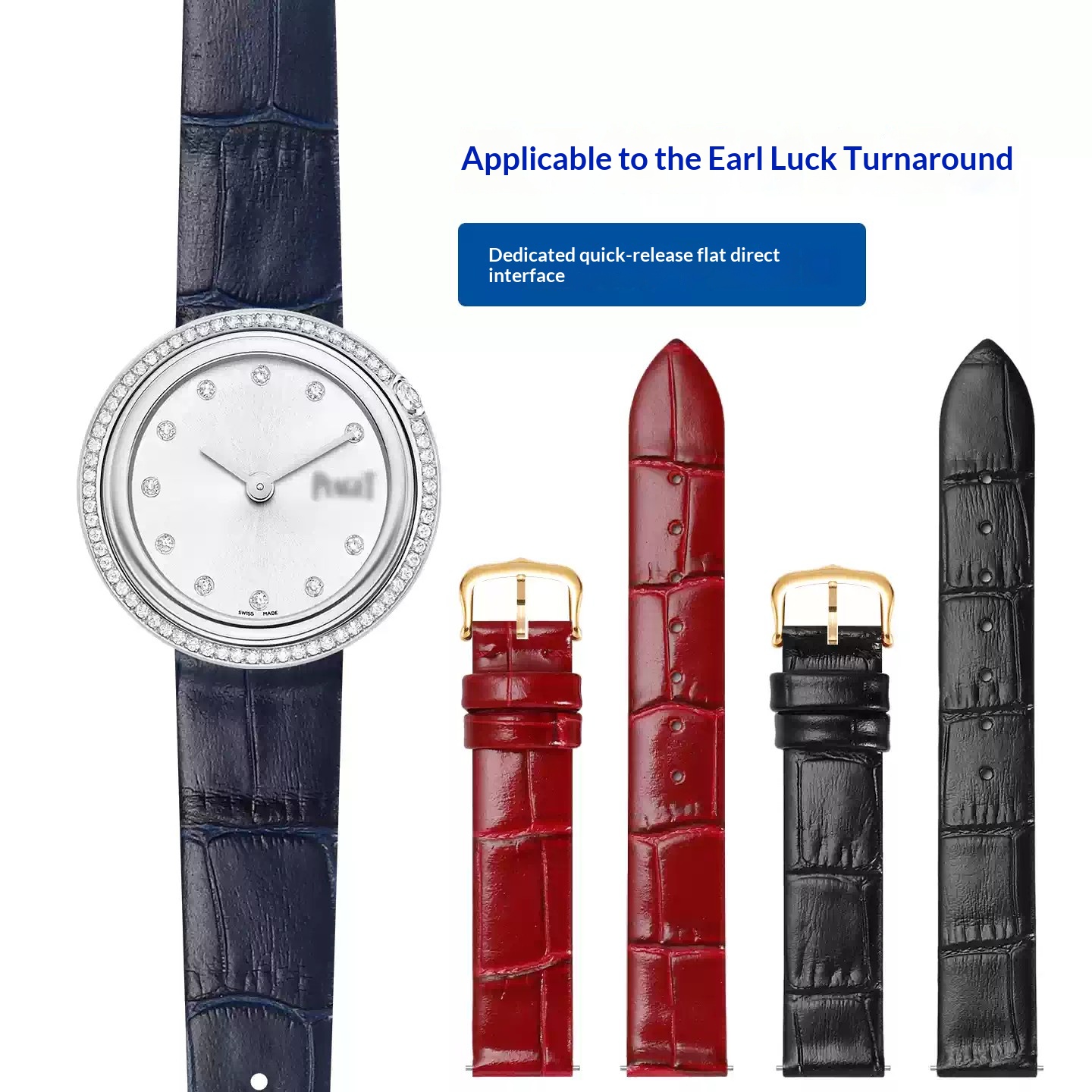 Echtes Leder-Uhrenarmband für  – Leather Strap Quick Release Bewertung und Preis