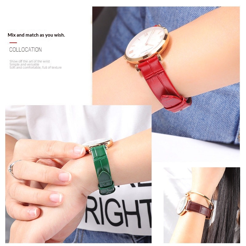 Echtes Leder-Uhrenarmband für  – Leather Strap Quick Release Bewertung und Preis