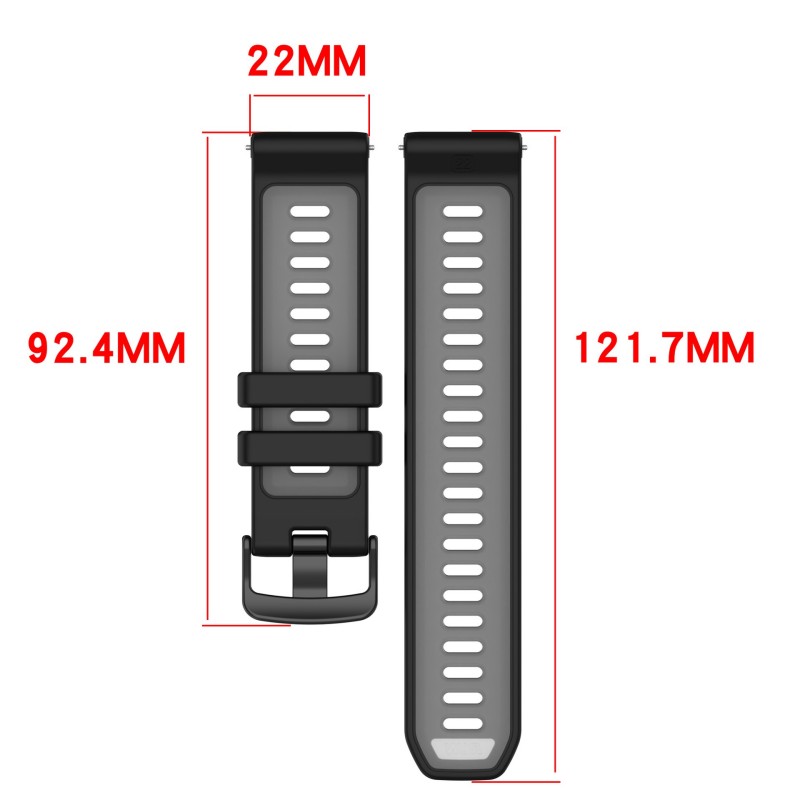 22 mm zweifarbiges Armband für – Silicone Watch Band 22Mm Bewertung und Preis