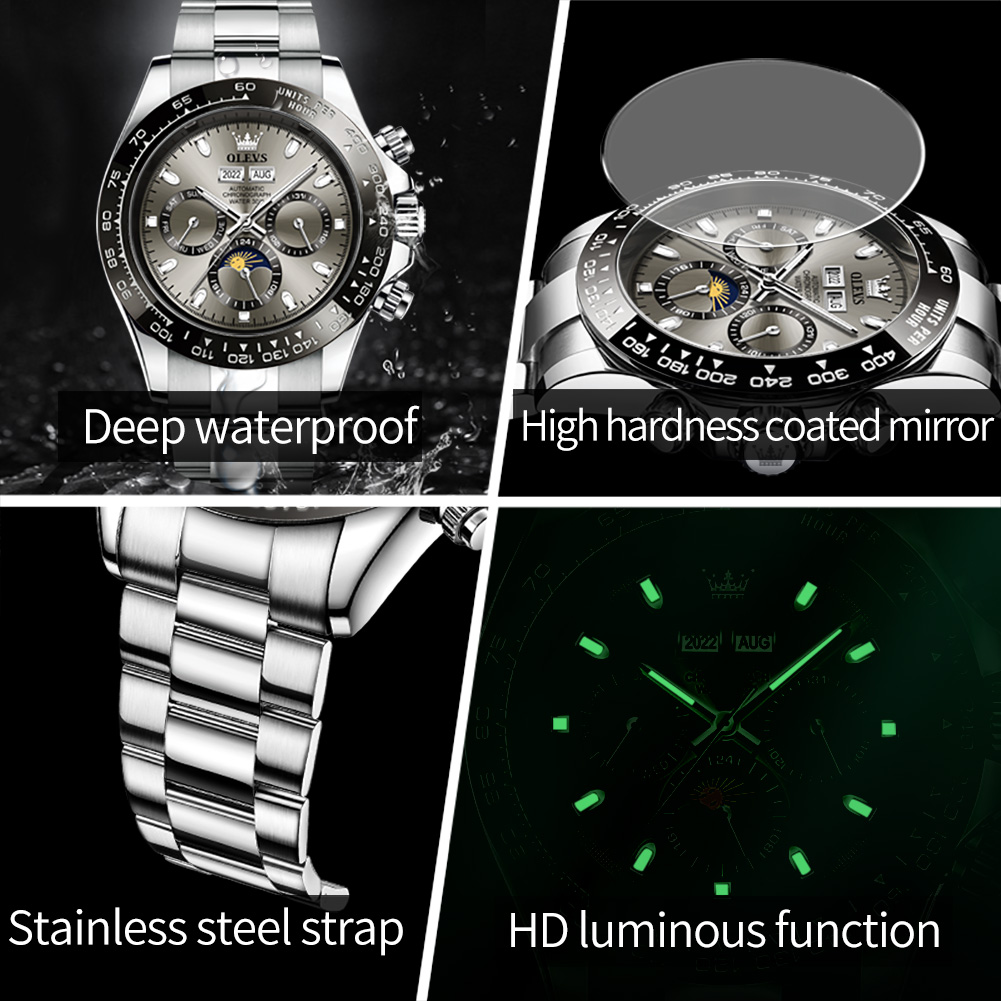 OLEVS 6654 Luxus-Herrenuhr, Ch – Rolex Watch Daytona Bewertung und Preis