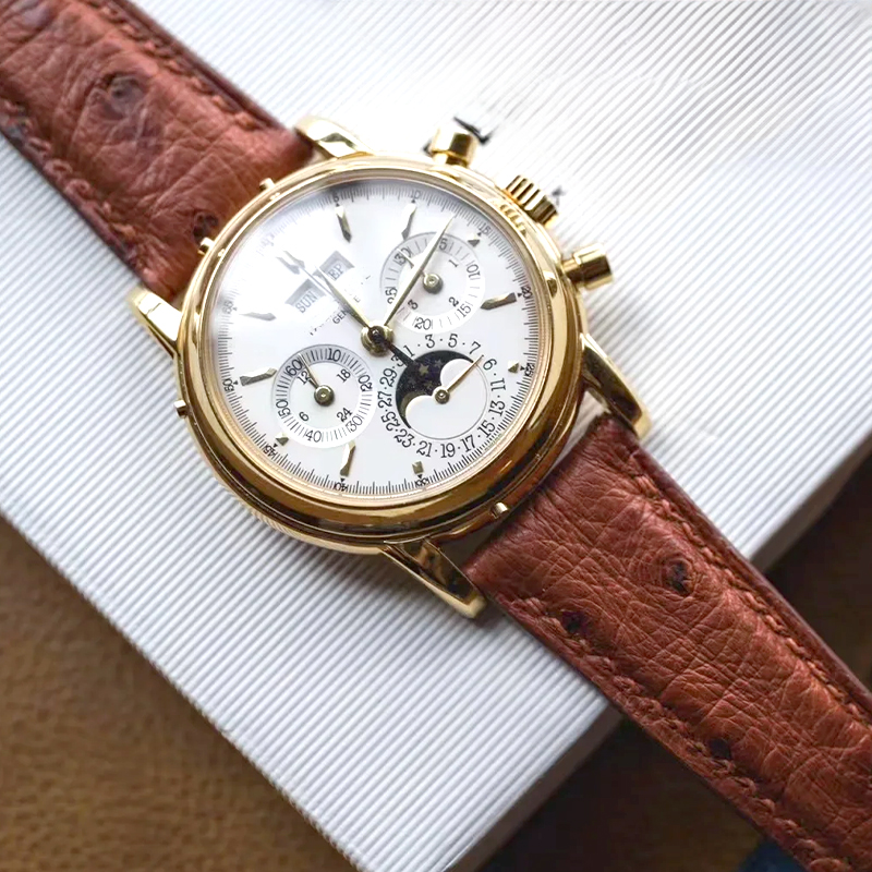 Lederarmband mit Straußenmuste – Patek Philippe Watch Calatrava Bewertung und Preis