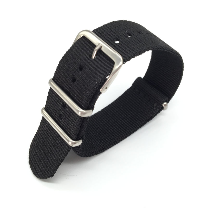 Schwarzes Nylonarmband für 16  – Nato Strap Nylon Bewertung und Preis