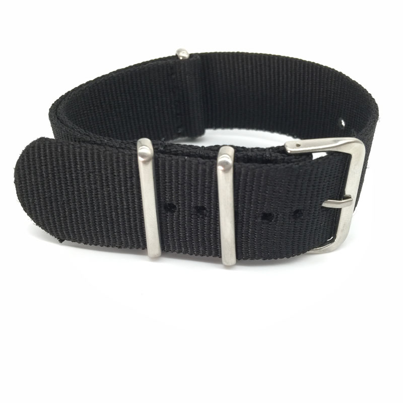 Schwarzes Nylonarmband für 16  – Nato Strap Nylon Bewertung und Preis